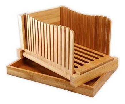 Rebanadora De Pan De Madera De Bambú Con Tabla De Cortar Glo 1