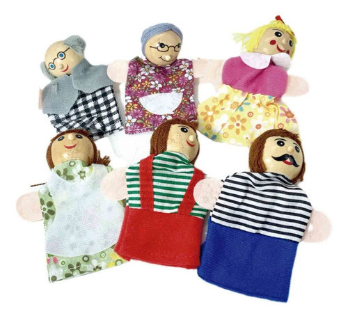 Titeres Dedo Familia Mama Papa Abuelos Hijo Mix Market 0