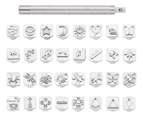 Punzones De Metal Para Joyeria Cuero 32pcs 10mm 0