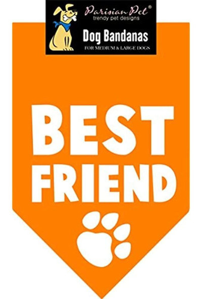 Best Friend Dog Bandana Orange 0