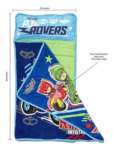 Pj Masks Race Into The Night Nap Mat - Incluye Almohada Y Ma 1