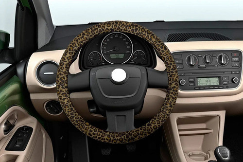 Cubre Volante Funda Auto Mujer Terciopelo Eco Animal Print 1