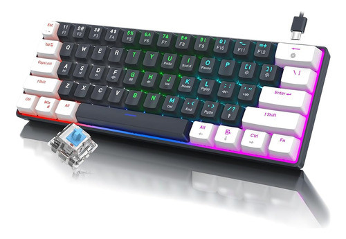Razeak Teclado Portátil Del 60 Por Ciento, Mini Teclado Mecá 0