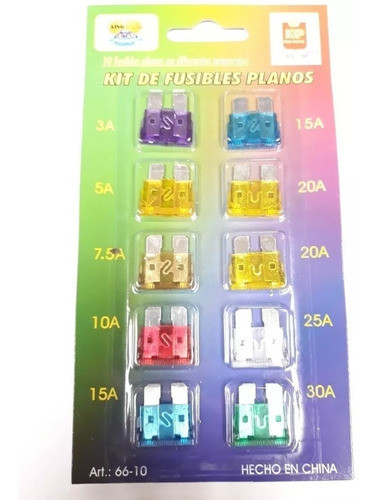 Fusibles Ficha Planos En Blister Surtido 0