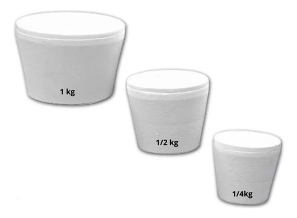 Potes Termicos Para Helados De 1/4 (250gr) X 100 U Telgopor 1 Potes Termicos Para Helados De 1/4 (250gr) X 100 U Telgopor 1