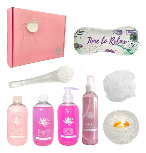 Kit Caja Regalo Mujer Box Spa Rosas Set Zen N06 Feliz Día 0