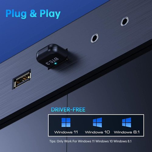 Adaptador Usb Bluetooth 5.3 Para Pc, Edup Usb Bluetooth Dong 1