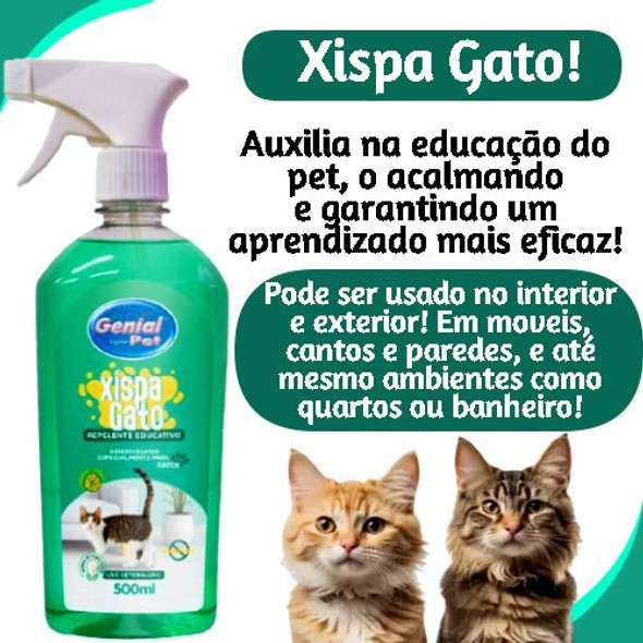 2 Repelente Spray Afasta Gatos Educador Atóxico 500ml 1 2 Repelente Spray Afasta Gatos Educador Atóxico 500ml 1