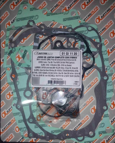 Juego Juntas Motor Brava Altino 150. En Panther Motos 1