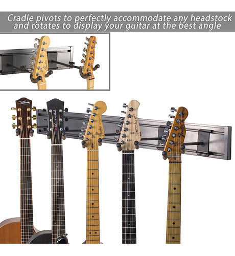 String Swing 5 Guitar Rack Aluminum Slatwall Rail System 5 P 1