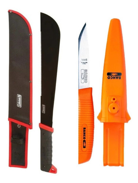 Combo De Machete Coleman Con Funda Y Cuchillo 0