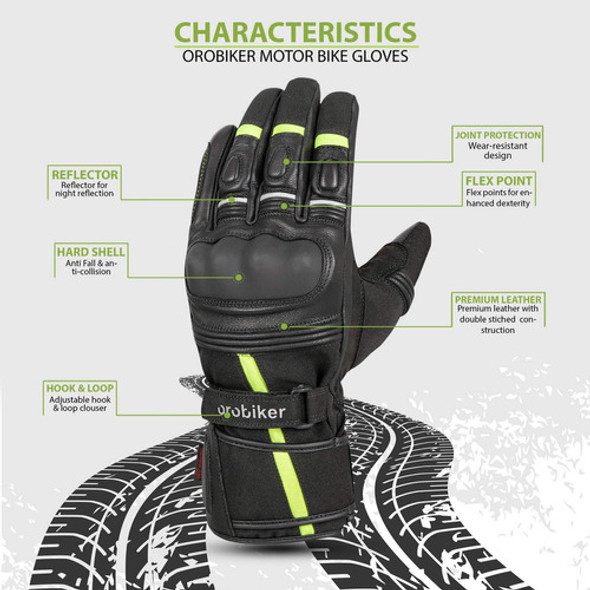 Oro Biker - Guantes De Invierno De Motocicleta | Guantes De 1