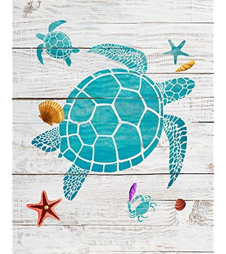 Gss Designs Plantilla De Arte De Pared De Tortuga Marina (12 1