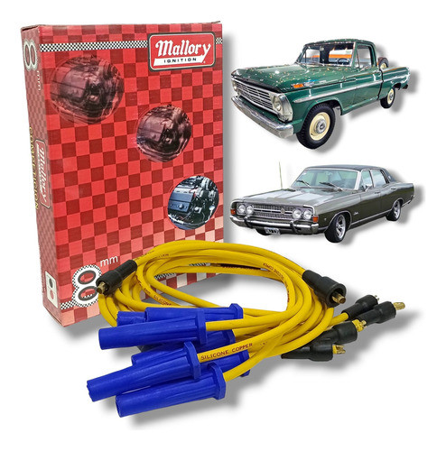 Cables Bujias Mallory Competicion 8mm Ford Fairlane F100 V8 0