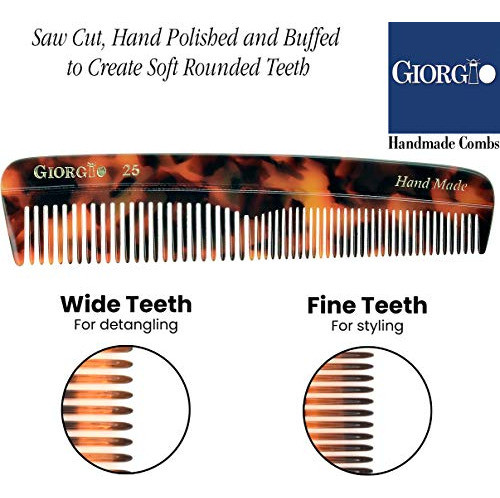 Giorgio G25 5  Dientes Gruesos / Finos De 130 Mm, Cabello Fl 1