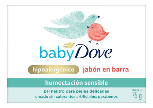 Dove Baby Jabon Barra Hipoalergénico Humec Sensible X 6 Unid 1
