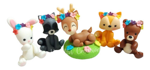 Animalitos Del Bosque Adorno Para Torta 1