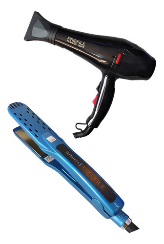 Kit Secador Pelo 1800w + Planchita De Pelo  Con Regulador 0