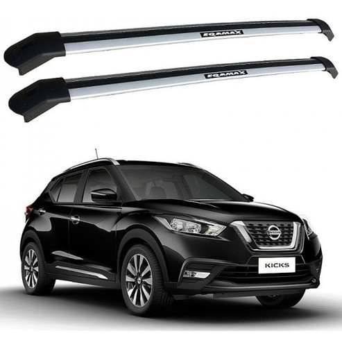 Barra De Techo Nissan Kicks En Aluminio Gris Eqmax 0