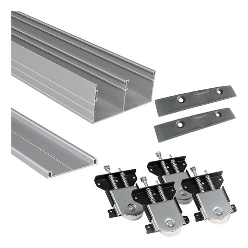 Kit Frente Placard Corredizo 1.5mts 2 Pts Guia Sup Con Felpa 0