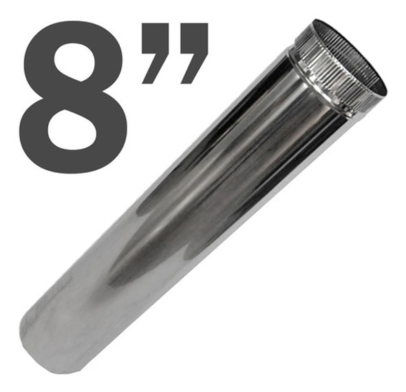 Conducto De Acero Inox Para Calefactores Tromen 8  Dimm 1