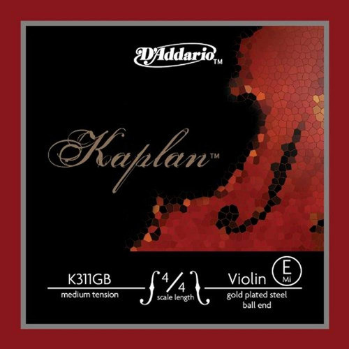 D'addario Kaplan Violín De Extremo De Bola Chapado En Oro Cu 0
