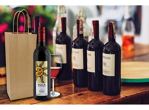 Sam Wrap Bolsas De Vino Kraft Bags, Para Licores De Vino 5.7 1