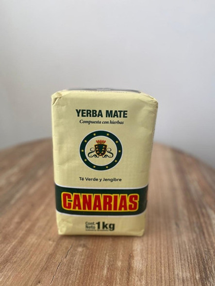 Yerba Canarias Te Verde Y Jengibre Especial Mate Blend 1kg 1