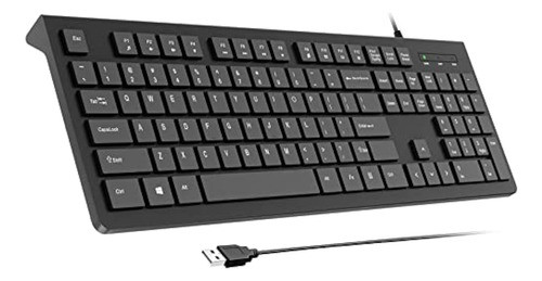 Teclado De Computadora Con Cable, Teclado Usb Plug 0