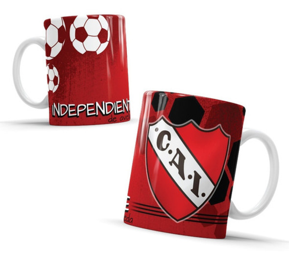 Taza Cerámica Futbol Independiente Con Caja De Regalo 0