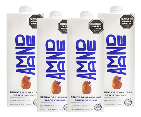 Bebida Leche Almendras Cremosa Amande Sin Tacc 1 Lt Pack X4 0
