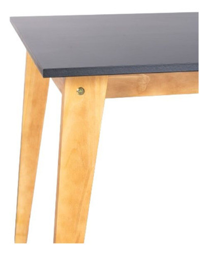 Mesa De  Escandinava 130cm Miel Tapa/negro 1
