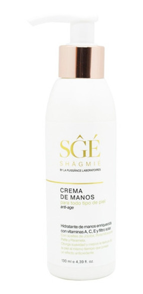 Shagmie Crema De Manos Anti Age Hidratante Vitamina A 3c 1