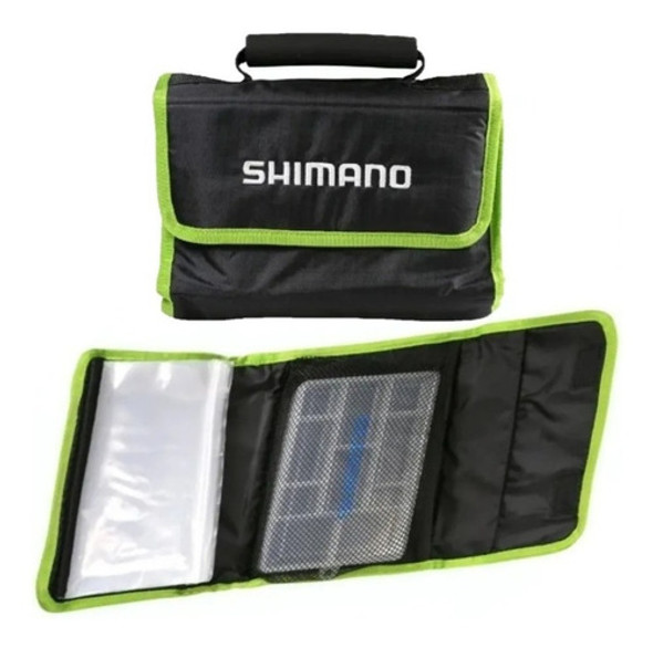 Bolso Shimano Con Caja Señuelo Pesca Divisiones Soft Vinilo 0