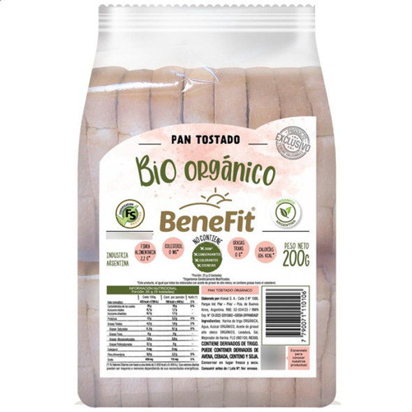 Pan Tostado Benefit Bio Organico Sin Colesterol Mejor Precio 1 Pan Tostado Benefit Bio Organico Sin Colesterol Mejor Precio 1