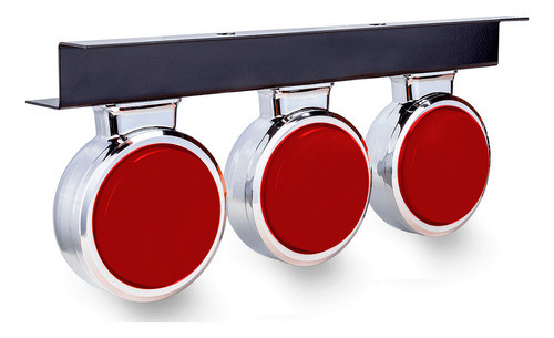 Farol Trasero Conjunto 3 Marias Rojo Con Soporte 0