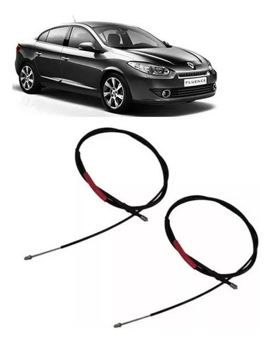 Kit X2 Cable Freno Mano Derecho Izquierdo Renault Fluence 0