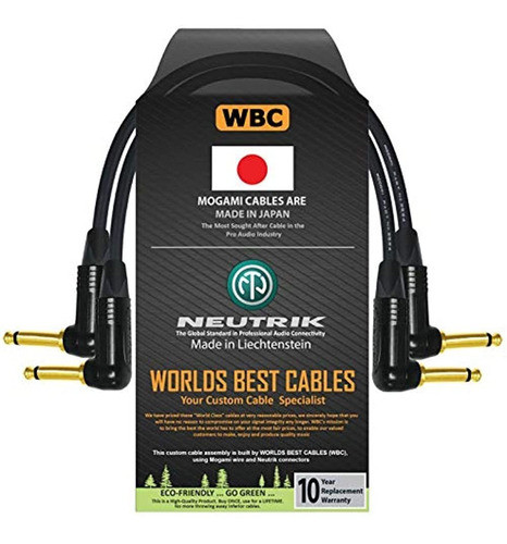 ~?2 Unidades - 12 Pulgadas - Cable De Instrumento De Guitarr 0