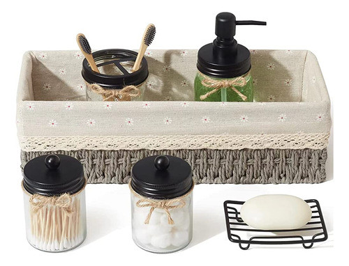 ~? Dhaee Juego De Almacenamiento De Baño (6pcs) - Cesta De A 0