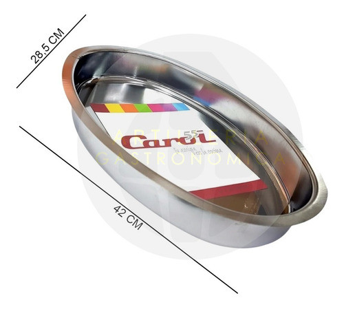 Legumbrera Oval Profunda Carol Acero Inoxidable 42x28,5 Cm 1