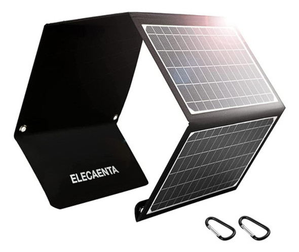 Panel Solar Portátil 30w Con 3 Puertos Usb Y Carga Rápida 0