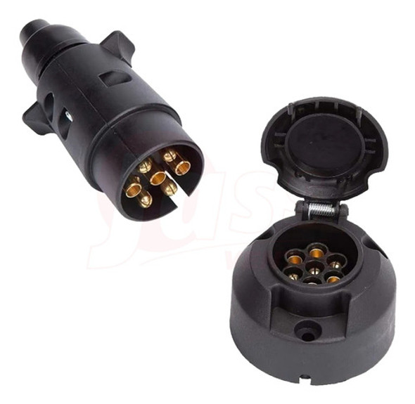Ficha Conector Trailer Acoplado Plastico 7 Vias Hembra Macho 0