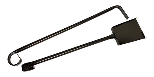 Kit Pala Y Atizador Negros 75 Cm De Caño, Super Resistente 1