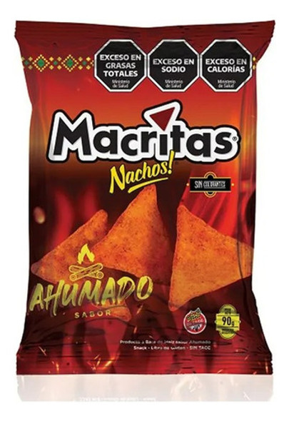 Pack X 3 Nachos Macritas Sabor Ahumado 90g Snack Sin Tacc 0