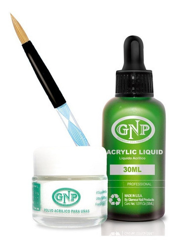 Polvo Acrilico 20gr Transp, Liquido 30ml Gnp, Dappen Y Pince 0