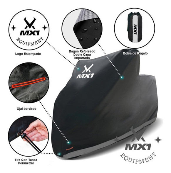 Funda Cubre Moto Benelli Tnt 250 300 Leoncino C / Top Case 1 Funda Cubre Moto Benelli Tnt 250 300 Leoncino C / Top Case 1