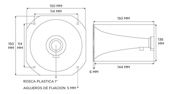 Bocina Para Driver 15.5 X 15.5 X 15.5 Plastica Jahro Jhr9131 1 Bocina Para Driver 15.5 X 15.5 X 15.5 Plastica Jahro Jhr9131 1