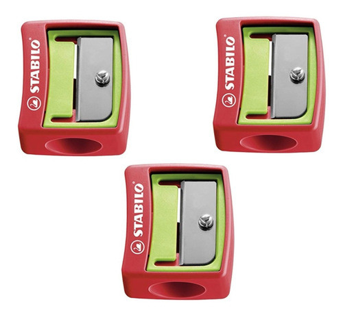 3 Sacapunta Woody Stabilo Boquilla Grande Lapiz 3 En 1 0