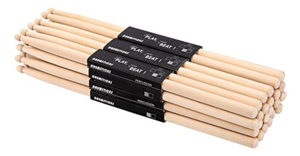 Suwimut 12 Pares De Baquetas, Baquetas Con Punta De Madera D 0 Suwimut 12 Pares De Baquetas, Baquetas Con Punta De Madera D 0