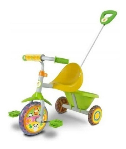 Triciclo Infantil Tiny Kuma Con Barral Y Canasto Unibike 0